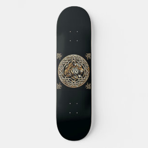 Skateboard Tigre à manches celtiques