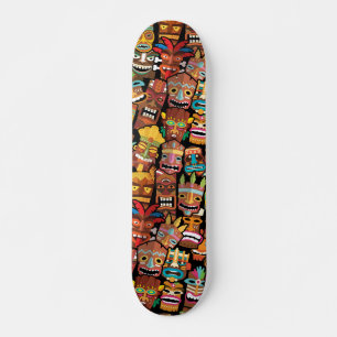 Skateboard Tiki Pattern