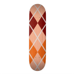 Skateboard Tissu à motifs de losanges réaliste