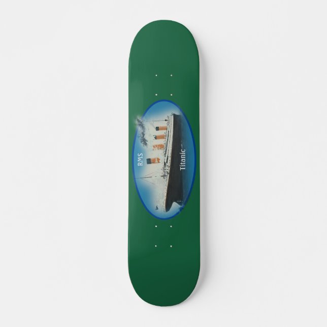 Skateboard Titanic Green Maritime White Star Line Ship (Devant)