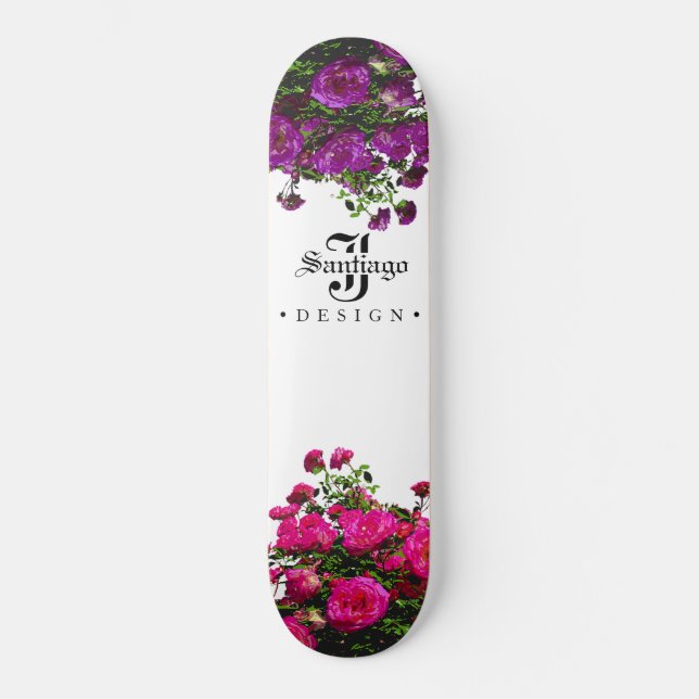 Skateboard Toile florale (Recto)