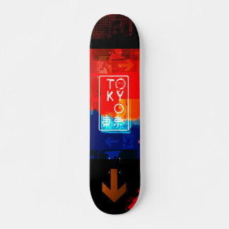 Skateboard Tokyo Neon Red/Black Skate
