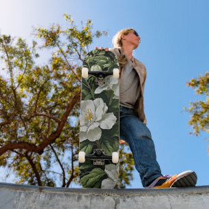 Skateboard Touch of Exotic Elegance : Ride the Floral Imagina