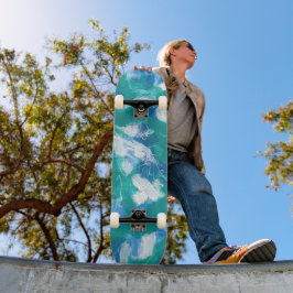 Skateboard Touche demi-tuyau bleu ouest
