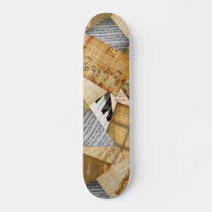 Skateboard Touches de piano Musique de feuille ancienne Notes