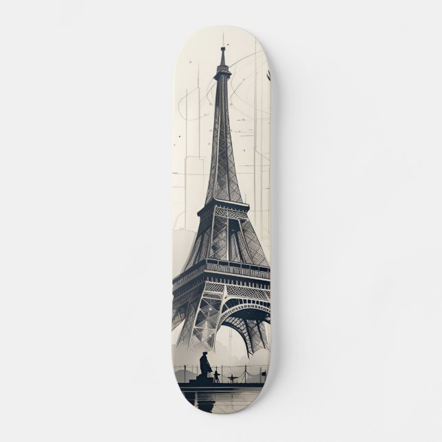 Skateboard Tour Eiffel Paris (Recto)