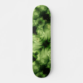 Skateboard Tourbillon Abstrait vert 