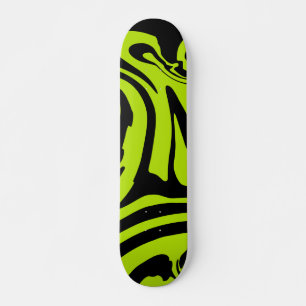 Skateboard Tourbillon de marbre rétro vert et noir