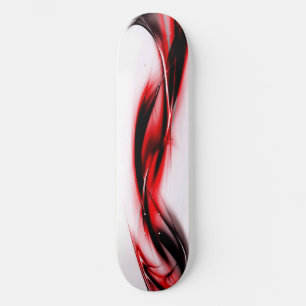 Skateboard Tourbillon Rouge Abstrait