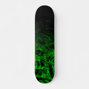 Skateboard Tourbillons de dégradé géométrique noir mutant ver