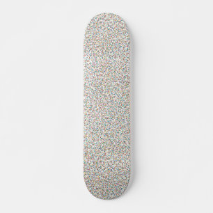 Skateboard Tout l'arc-en-ciel coloré points mouchetés