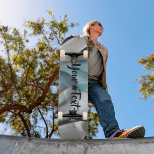 Skateboard Trend Abstrakte Kunst Blauer Ozean