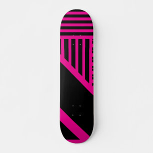 Skateboard Triangle en Magenta et Noir