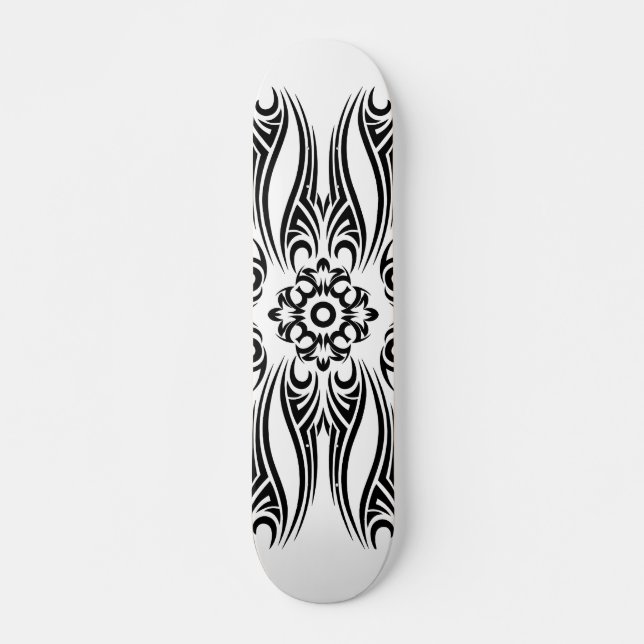 Skateboard Tribu de tatouage noir 1 (Devant)