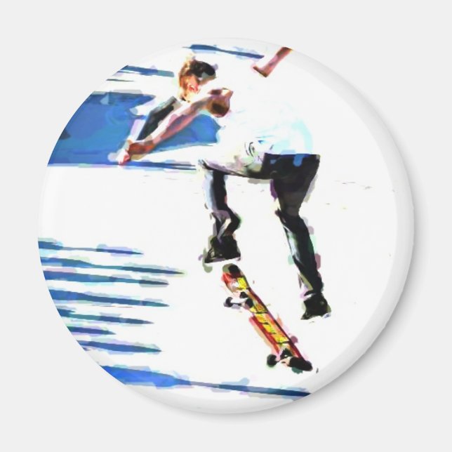 Skateboard-Tricks Magnet (Vorne)
