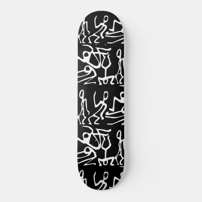 Skateboard Tricks Stunts Sticmen noir blanc (Recto)