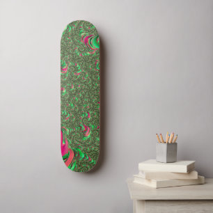 Skateboard Trippy Funky Psychedelic Super Spiral Fractal Art