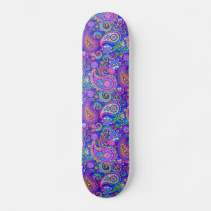 Skateboard Trippy Hippy Retro Paisley