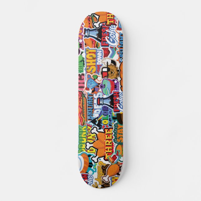 Skateboard Trois jambes de poulet (Recto)