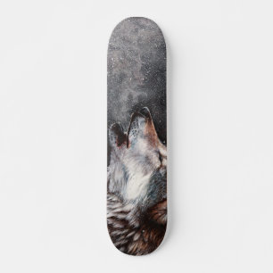 Skateboard Trois loups hurlant