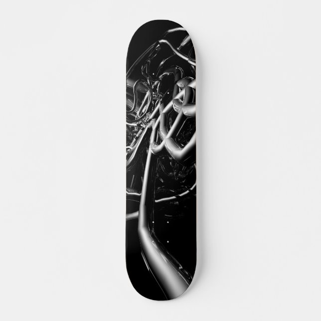 Skateboard Tubes métalliques Abstraits - Rétro (Devant)