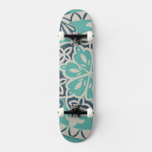 Skateboard Tuile bleue I de batik