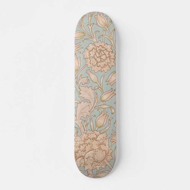 Skateboard Tulipe sauvage de William Morris, design floral (Devant)