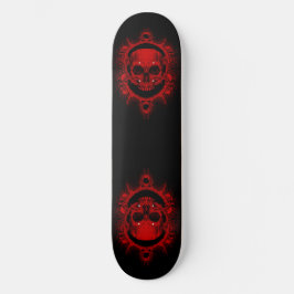 Skateboard Two Red Skeleton Skull