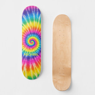 Skateboard Tye-Dye Rétro Personnalisé Couleurs Unisexe Ajoute