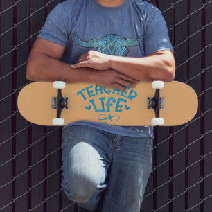 SKATEBOARD TYPOGRAPHIE DE VIE DE L'ENSEIGNANT