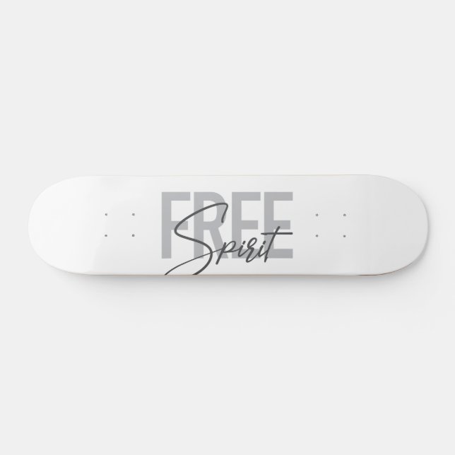 Skateboard Typographie moderne, simple, cool de Free Spirit (Horz)