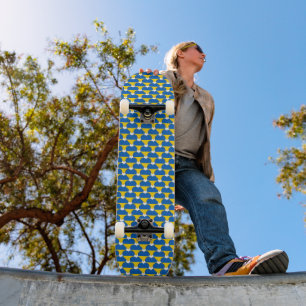 Skateboard Ukraine drapeau ukrainien couleurs Motif de coeur