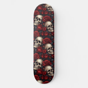 Skateboard Un crâne et une série Rose 10
