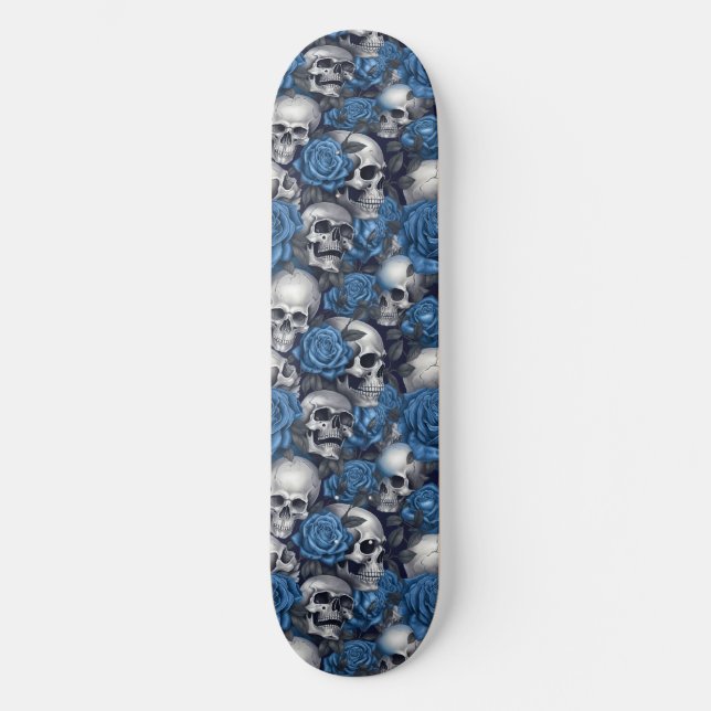 Skateboard Un crâne et une série Rose 12 (Recto)