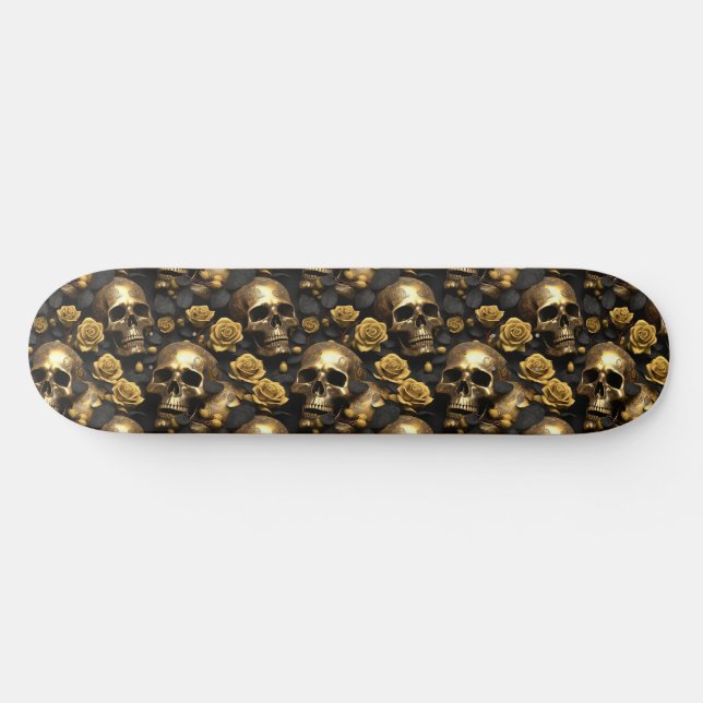 Skateboard Un crâne et une série Rose 8 (Horz)
