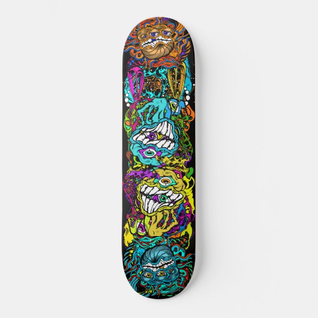 Skateboard Un jour intense Glo Psycho Loco Insane Graphics (Recto)