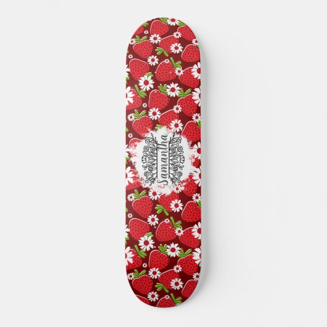 Skateboard und Erdbeeren (Vorderseite)