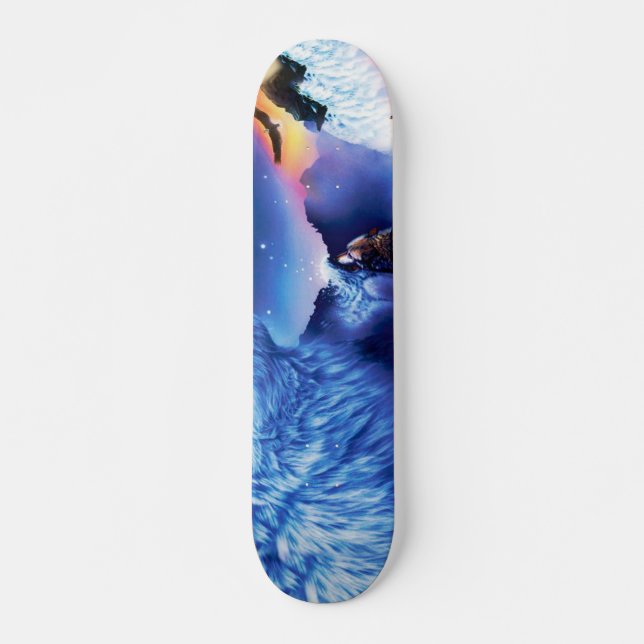 Skateboard Une meute de loups une nuit noire (Devant)
