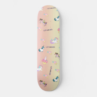 Skateboard Unicorn Party Pastel Kei
