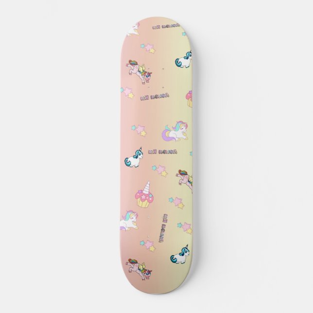Skateboard Unicorn Party Pastel Kei (Recto)