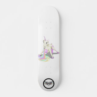 Skateboard Unicorn poule arc-en-ciel étoiles violet