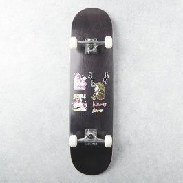 Skateboard Unicorns Custom Cut Vinyl Sticker