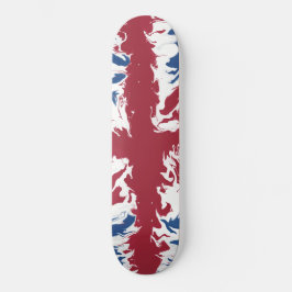 Skateboard Union Jack Liquid Art