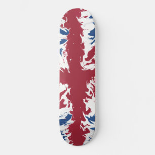 Skateboard Union Jack Liquid Art
