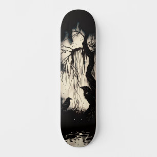 Skateboard Unique Artsy Gothic Raven Patinage Deck