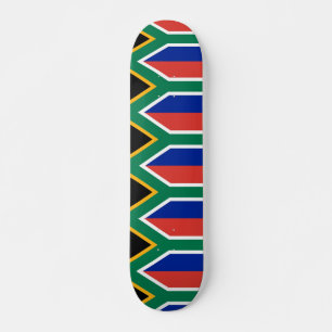 Skateboard unter der Flagge Südafrikas