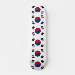 Skateboard unter der Flagge Südkoreas