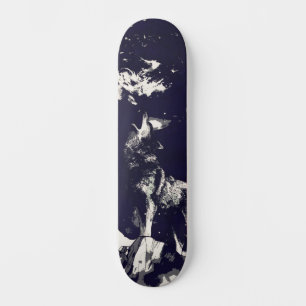 Skateboard Urbain Street Art Inspiré Loup Gris Howling Large