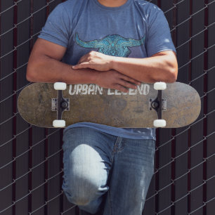 Skateboard Urban Legend Industrial Grunge Metal