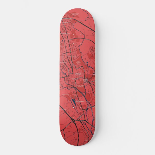 SKATEBOARD URBAN RED NAVY OXFORD UNIVERSITY UK PASSERELLE (Recto)